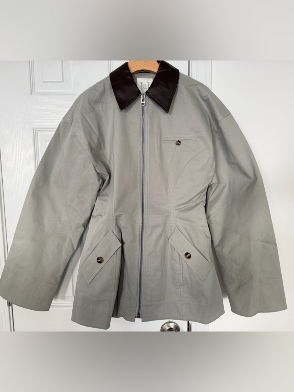 Helsa The Lady Hunting Jacket with Faux Leather Collar - size M - Picture 4 of 9